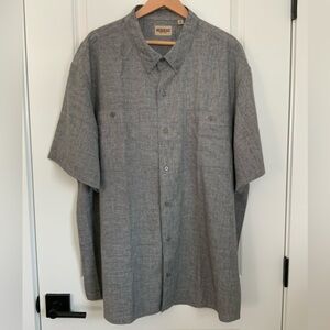 RedHead 3XL Short Sleeve Button-Up Shirt Gray Casual Outdoor